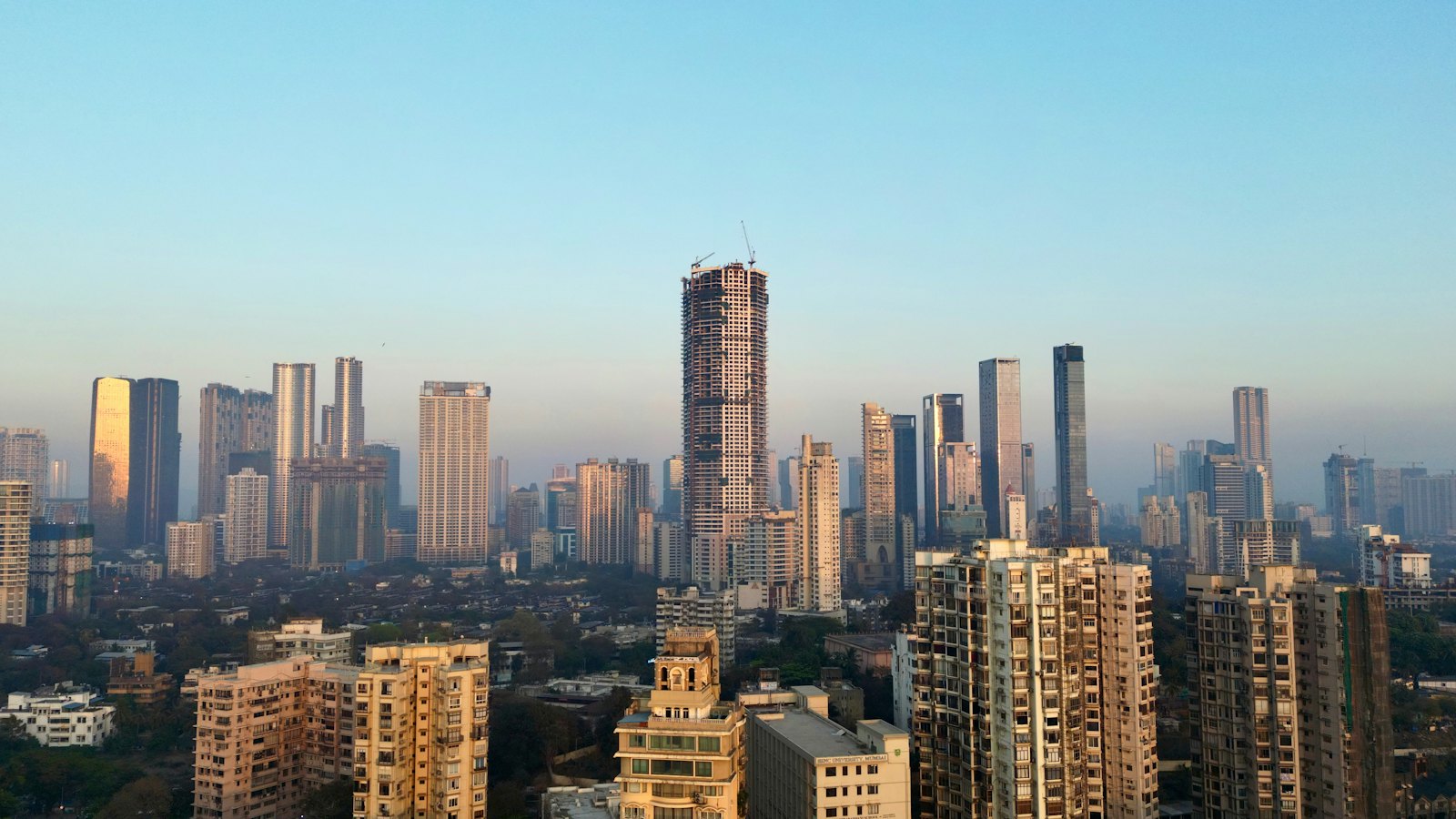 Commercial towers on the Mumbai skyline